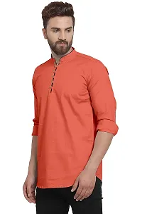 P  V Creations Mens Solid Straight Kurta (Kurta)-thumb3