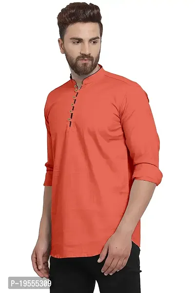 P  V Creations Mens Solid Straight Kurta (Kurta)-thumb4