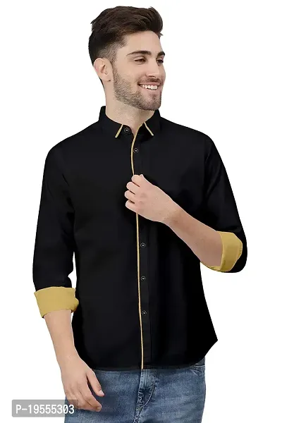 P  V Creations Mens Slim Fit Solid Cotton Casual Shirt (PPG)