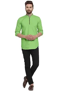 P  V Creations Mens Solid Straight Kurta (Kurta)-thumb1