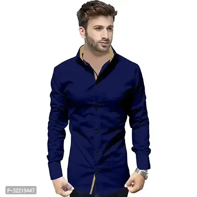 Stunning Cotton Blend Solid Casual Shirts For Men-thumb0