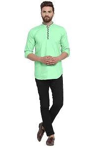 P  V Creations Mens Solid Straight Kurta (Kurta)-thumb1