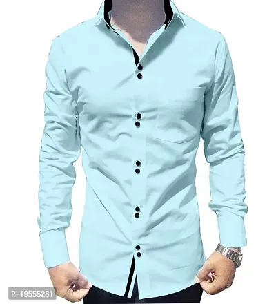 P  V Creations Men's Slim Fit Casual Shirt