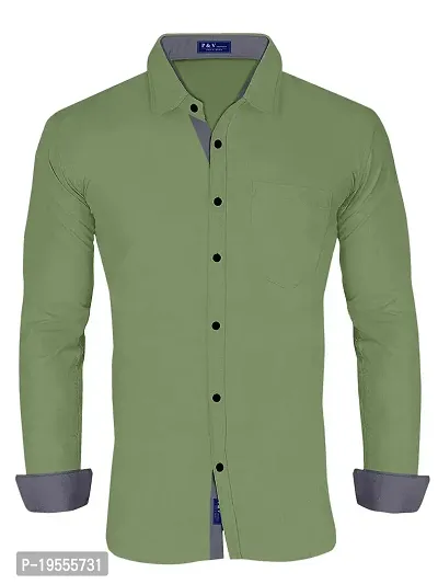 P  V Creations Men's Slim Fit Stylish Full Sleeve Casual Shirts (LSTR)-thumb3