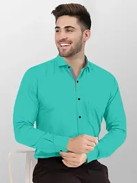 Classic Cotton Blend Solid Casual Shirts for Men-thumb4