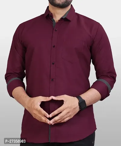 P  V Creations Men Slim Fit Stylish Full Sleeve Casual Shirts-thumb3