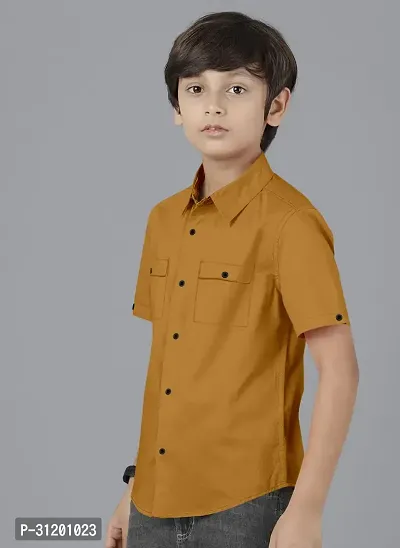 Ethnic Trendz Kids Orange Casual Shirt-thumb3