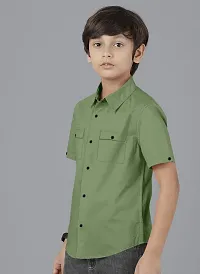 Ethnic Trendz Kids Light Green Casual Shirt-thumb3