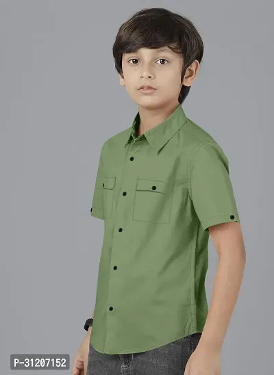 Ethnic Trendz Kids Light Green Casual Shirt-thumb4