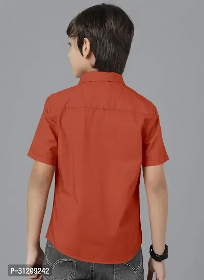 Ethnic Trendz Kids Orange Casual Shirt-thumb2