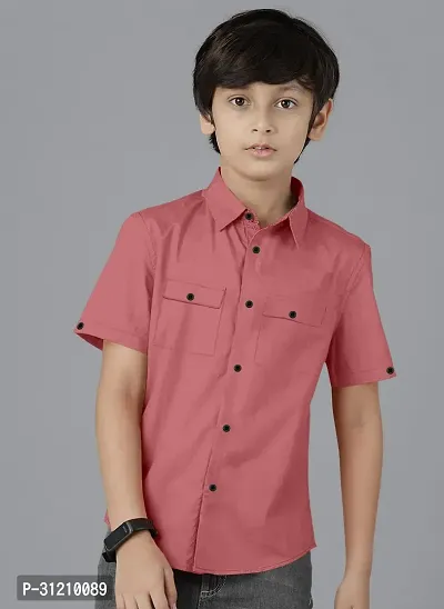 Ethnic Trendz Kids Peach Casual Shirt