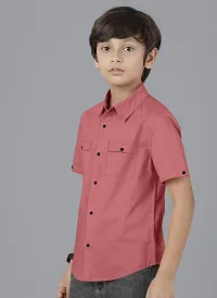 Ethnic Trendz Kids Peach Casual Shirt-thumb2