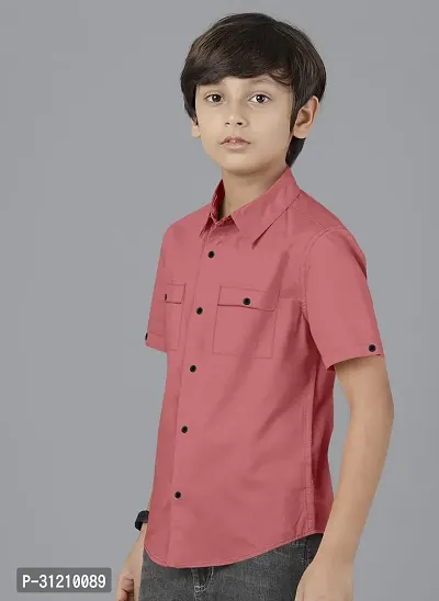 Ethnic Trendz Kids Peach Casual Shirt-thumb3