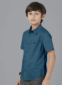 Ethnic Trendz Kids Blue Casual Shirt-thumb3