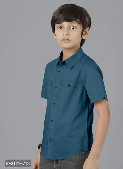 Ethnic Trendz Kids Blue Casual Shirt-thumb4