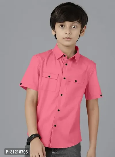 Ethnic Trendz Kids Pink Casual Shirt