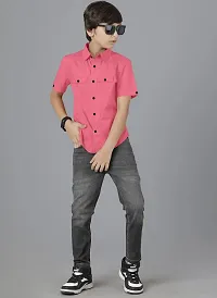 Ethnic Trendz Kids Pink Casual Shirt-thumb1