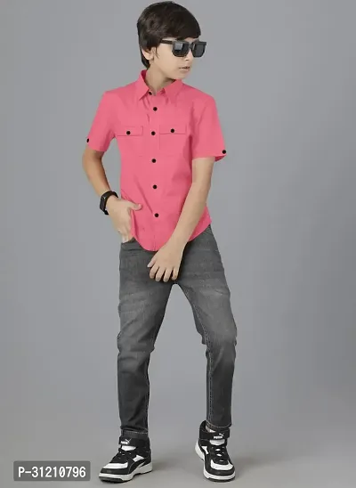 Ethnic Trendz Kids Pink Casual Shirt-thumb2