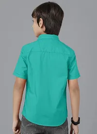 Ethnic Trendz Kids Sea Blue Casual Shirt-thumb3