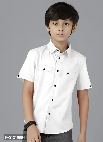 Ethnic Trendz Kids White Casual Shirt