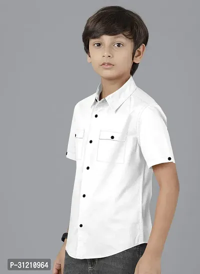 Ethnic Trendz Kids White Casual Shirt-thumb4