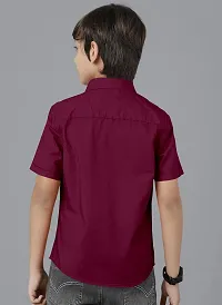 Ethnic Trendz Kids Maroon Casual Shirt-thumb2