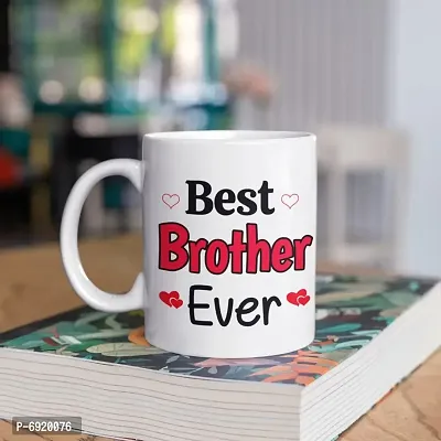 Best Brother Ever Quote Premium Coffee Mug - Funny Gift for Brother  (White)-thumb0