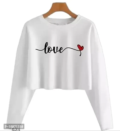 Full sleeves Crop top for girls-thumb0