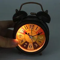 Vintage Alarm Clock for Heavy Sleepers - Twin Bell Alarm Clocks for Boys and Girls, Table Alarm Clock with Light, Extra Loud Alarm Clock for Students with Sweep Movement (color - black)-thumb4