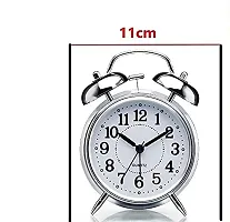 Vintage Alarm Clock for Heavy Sleepers - Twin Bell Alarm Clocks for Boys and Girls, Table Alarm Clock with Light, Extra Loud Alarm Clock for Students with Sweep Movement (color - black)-thumb2