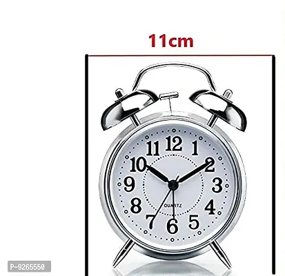 Vintage Alarm Clock for Heavy Sleepers - Twin Bell Alarm Clocks for Boys and Girls, Table Alarm Clock with Light, Extra Loud Alarm Clock for Students with Sweep Movement (color - black)-thumb3