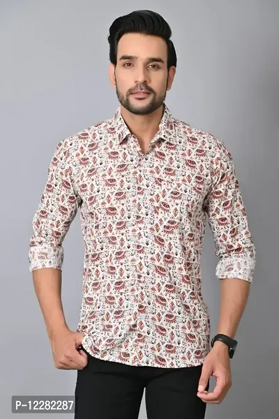 Stylish Fancy Cotton Long Sleeves Casual Shirts For Men