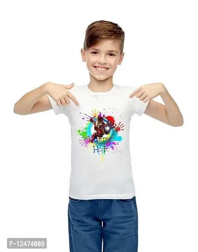 ZINGOMING Holi Tshirt for Boys Iron Man Dry Fit Kids T-Shirt for Boys-thumb0