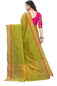 Designer Cotton Silk Saree With Blouse Piece For Women-thumb2