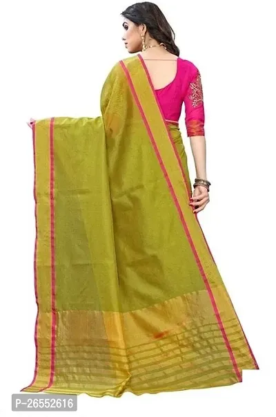 Designer Cotton Silk Saree With Blouse Piece For Women-thumb3