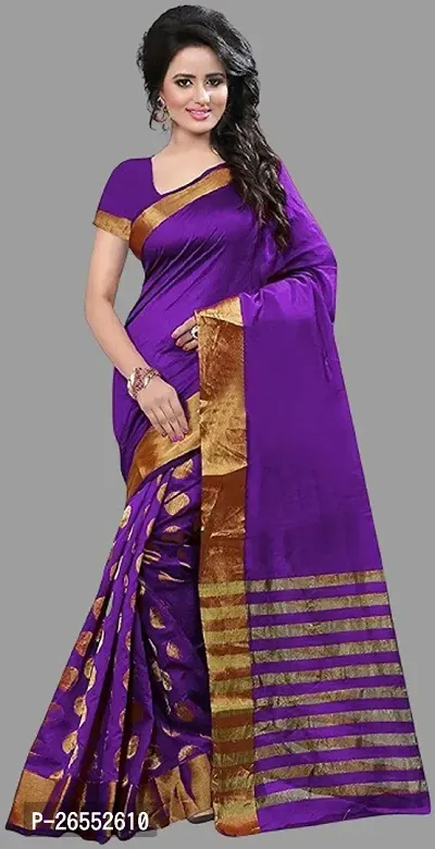 Designer Cotton Silk Saree With Blouse Piece For Women
