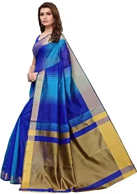 Designer Cotton Silk Saree With Blouse Piece For Women Pack Of 2-thumb2