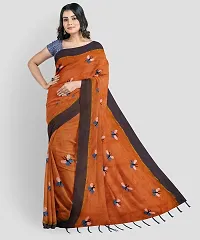 Designer Cotton Blend Saree With Blouse Piece For Women-thumb2