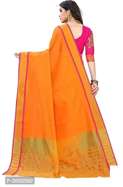 Designer Cotton Silk Saree With Blouse Piece For Women-thumb3