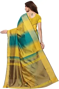 Designer Cotton Blend Saree With Blouse Piece For Women-thumb1