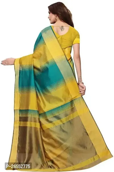 Designer Cotton Silk Saree With Blouse Piece For Women Pack Of 2-thumb2