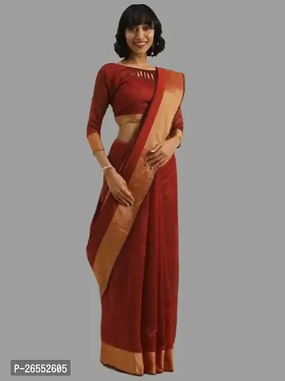 Designer Cotton Silk Saree With Blouse Piece For Women-thumb0