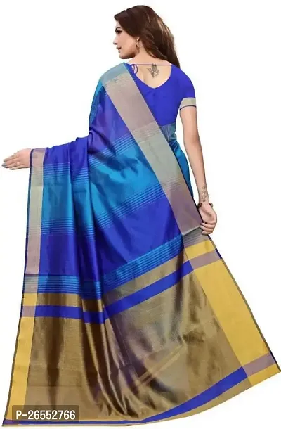 Designer Cotton Silk Saree With Blouse Piece For Women Pack Of 2-thumb2