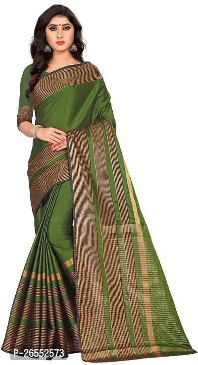 Designer Cotton Silk Saree With Blouse Piece For Women