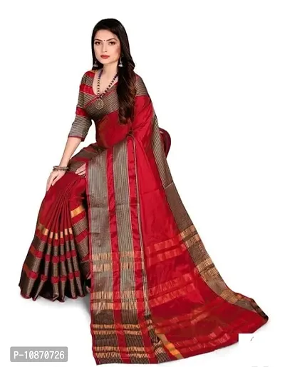 Classic Cotton Silk Jacquard Saree with Blouse piece-thumb0