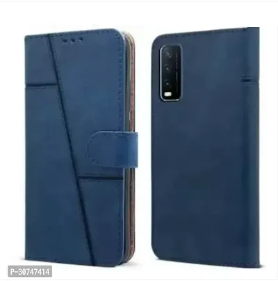 PrintCzar Flip Cover for Vivo Y20 Vivo Y20i Vivo Y12s Vivo Y20A Vivo Y20GBlue Dual Protection Pack of 1