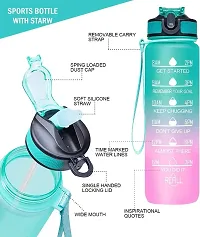 Sipper Water Bottle 1 L with Motivational Time Marker, Leakproof Durable BPA Free Non-Toxic Water Bottle for Office, 1L Water Bottle for Gym-thumb4