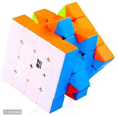 4x4x4 High Speed Stickerless Cube Puzzle for 14 Years and Up, Multicolor