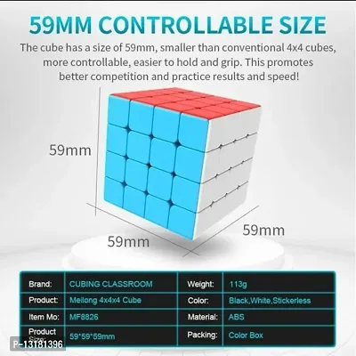 4X4 Speed Cube Puzzle For Kids  Adults, Sticker less Speed Cube, Stress Buster Brainstorming Cube For Kids Above 3 Years-thumb3