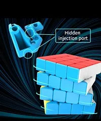 4x4x4 High Speed Stickerless Cube Puzzle for 14 Years and Up, Multicolor-thumb1